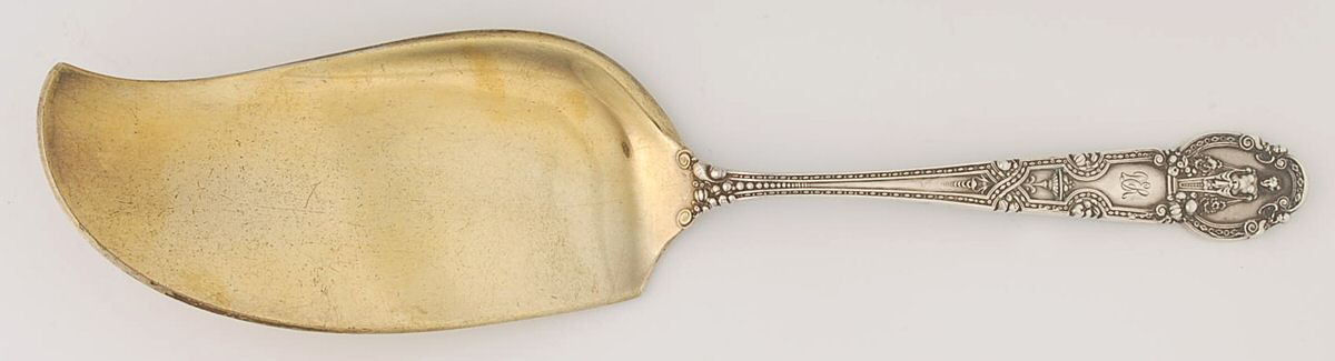 Renaissance (Sterling, 1905, Monograms) Large Solid Ice Cream Server by Tiffany & CO SILVER-1