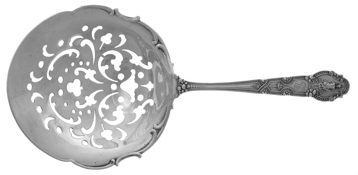 Renaissance (Sterling, 1905, Monograms) Pierced Saratoga Chips Server by Tiffany & CO SILVER-1