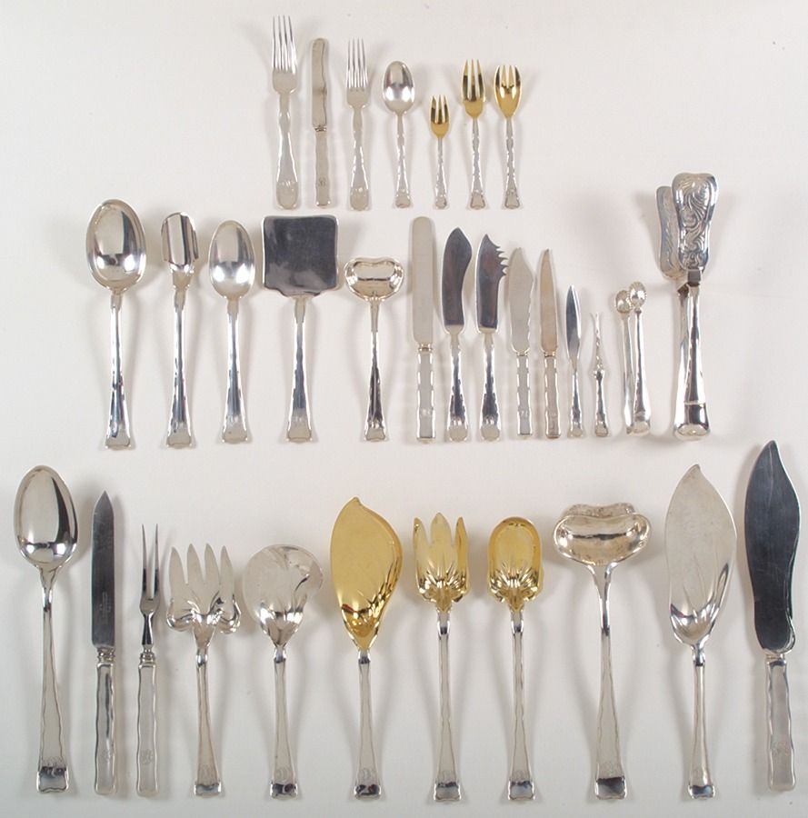 Lap-Over-Edge (Sterling, 1880, Monograms) 157 Piece Estate Set by Tiffany & CO SILVER-1