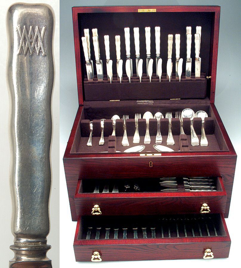Lap-Over-Edge (Sterling, 1880, Monograms) 116 Piece Estate Set by Tiffany & CO SILVER-1