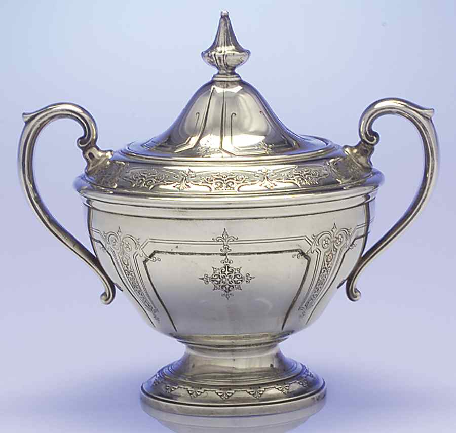 Seville (Sterling, 1926, Hollowware) Sugar Bowl & Lid by Towle Silver-1