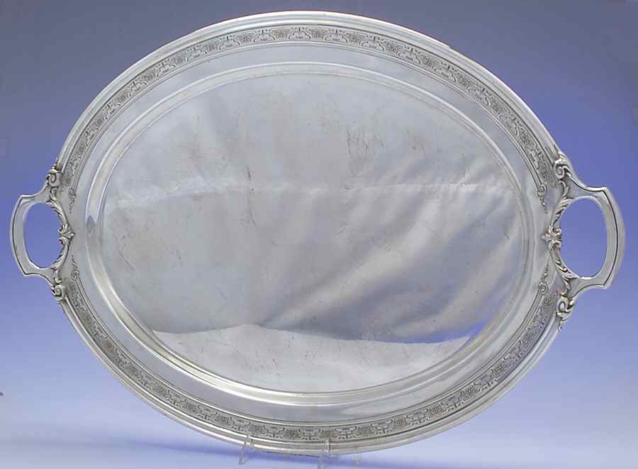 Seville (Sterling, 1926, Hollowware) Large Waiter Tray by Towle Silver-1