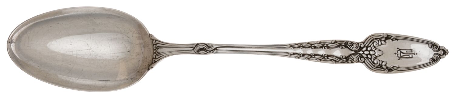 Broom Corn (Sterling, 1890, M-T-C) Gravy Dressing Spoon Solid with Button Large by Tiffany & CO SILVER-1
