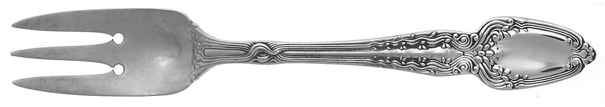 Broom Corn (Sterling, 1890, Monograms, M-T-C Stamp) 3-Tine Salad Fork by Tiffany & CO SILVER-1