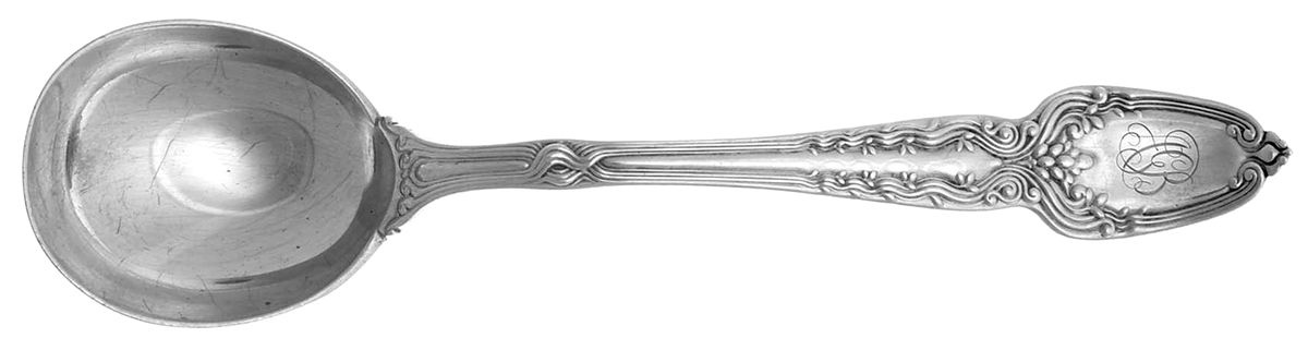 Broom Corn (Sterling, 1890, M-T-C) Round Bowl Soup Spoon (Gumbo) by Tiffany & CO SILVER-1