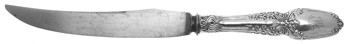 Broom Corn (Sterling, 1890, Monograms, M-T-C Stamp) Individual Bird Knife with Silverplate Blade by Tiffany & CO SILVER-1