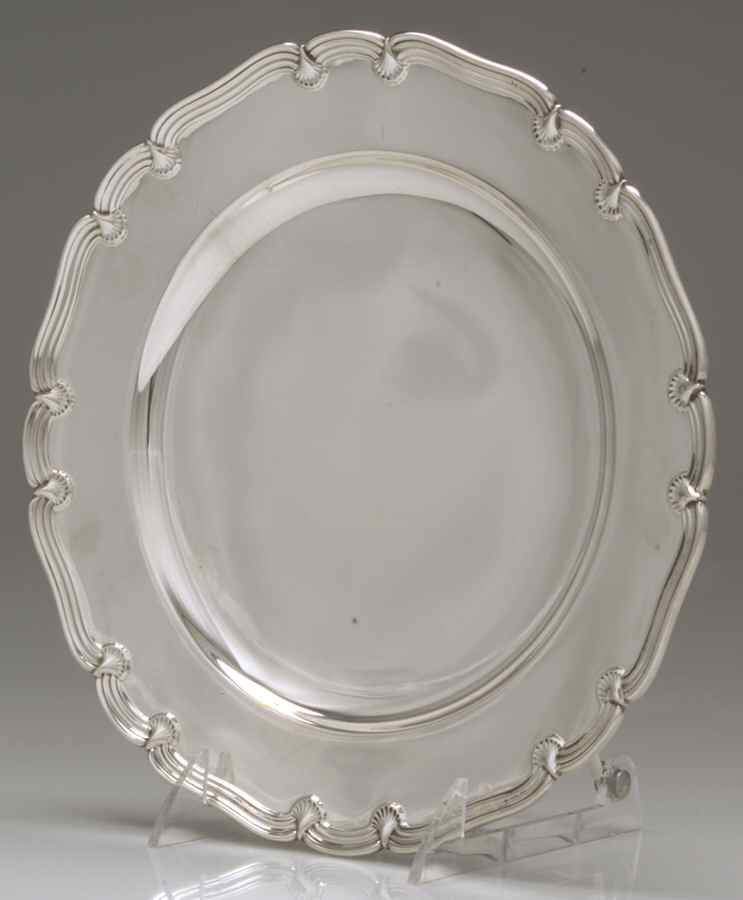 Palm (Sterling, Hollowware) 9" Round Footed Tray by Tiffany & CO SILVER-1
