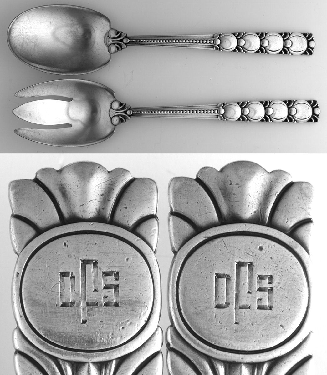 Tomato (Sterling) (2 Pc) Solid Salad Set by Tiffany & CO SILVER-1