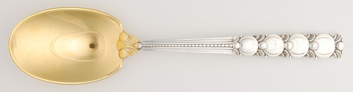 Tomato (Sterling) Solid Salad Serving Spoon by Tiffany & CO SILVER-1