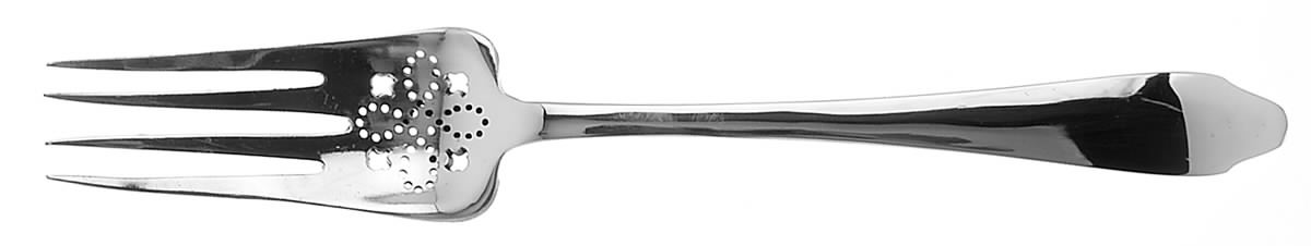 Clinton (Sterling, "L"-No Stamp) Cold Meat Serving Fork Large Pierce by Tiffany & CO SILVER-1