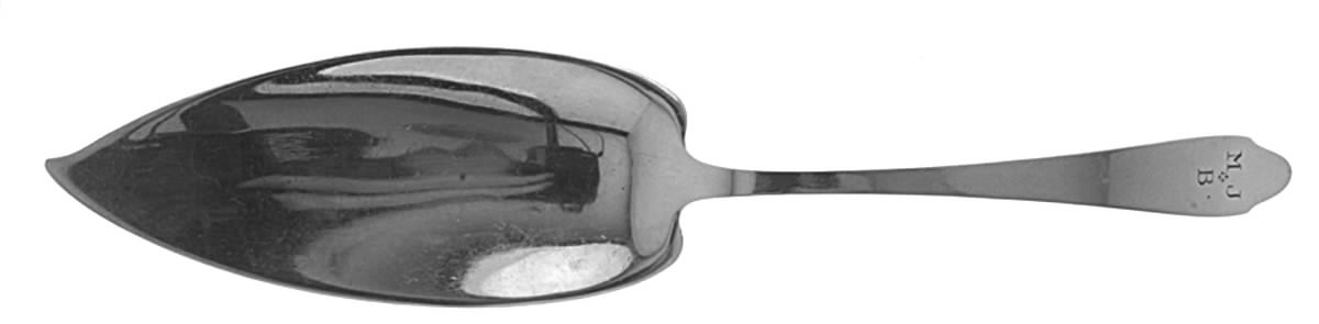 Clinton (Sterling, "L"-No Stamp) Large Solid Fish Serving Knife by Tiffany & CO SILVER-1