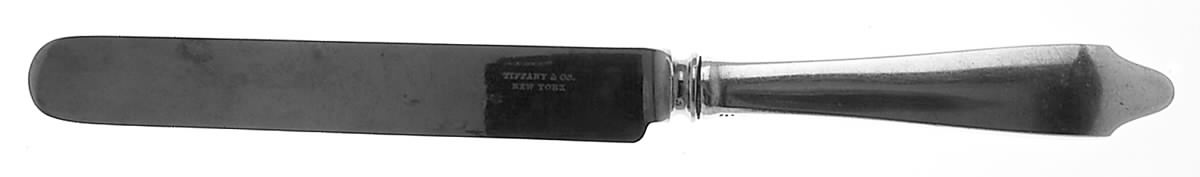 Clinton (Sterling, "L"-No Stamp) Blunt Hollow Knife with Bolster by Tiffany & CO SILVER-1