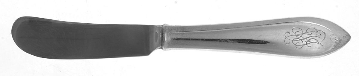 Faneuil (Sterling, "L" or No Stamps) Butter Spreader Hollow Hdl-Paddle/Stainless Blade by Tiffany & CO SILVER-1