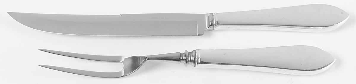 Faneuil (Sterling, "L" or No Stamps) Small Stainless Blade 2-Piece Steak Carving Set by Tiffany & CO SILVER-1