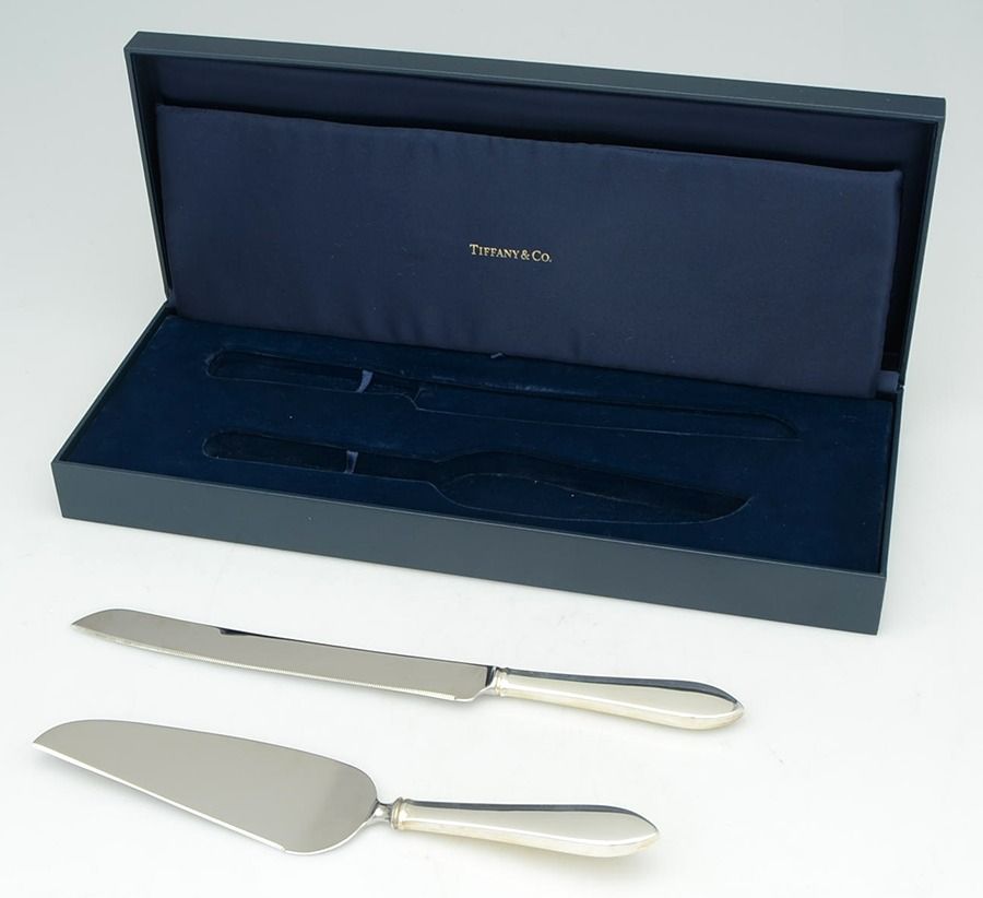 Faneuil (Sterling, "L" or No Stamps) 2 Piece Cake Serving Set (PCS & WCK) by Tiffany & CO SILVER-1