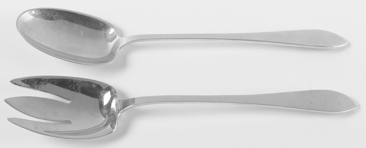 Faneuil (Sterling, "L" or No Stamps) (2 Pc) Solid Salad Set by Tiffany & CO SILVER-1