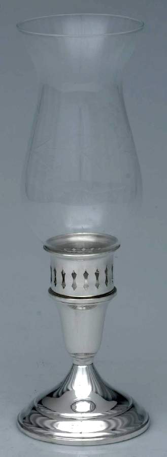 512 (Sterling, Hollowware) Weighted Hurricane Lamp & Globe by Towle Silver-1