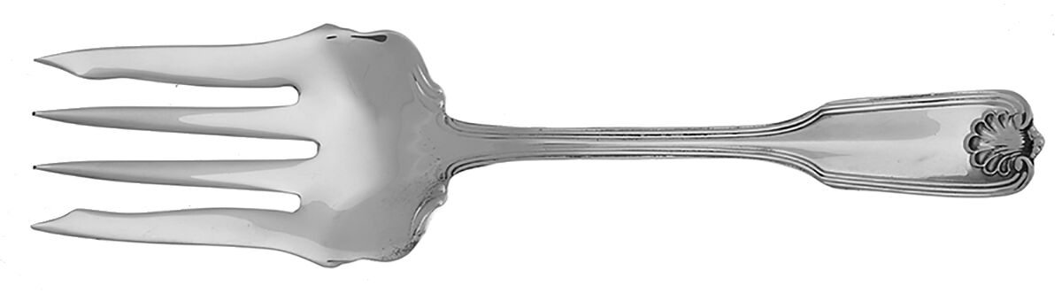 Benjamin Franklin (Sterling, "Towle") Anniversary Small Solid Cold Meat Serving Fork by Towle Silver-1