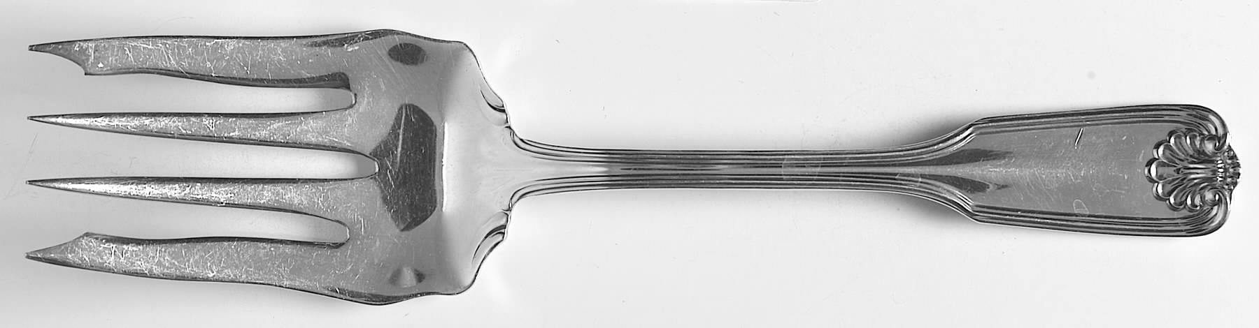 Benjamin Franklin (Sterling, "Towle") Small Solid Cold Meat Serving Fork by Towle Silver-1