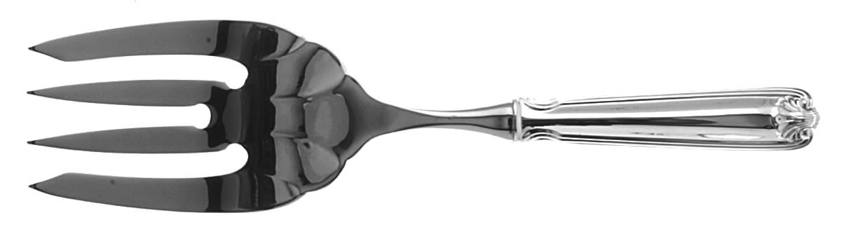 Benjamin Franklin (Sterling, "Towle") Large Stainless-Tine Cold Meat Serving Fork by Towle Silver-1