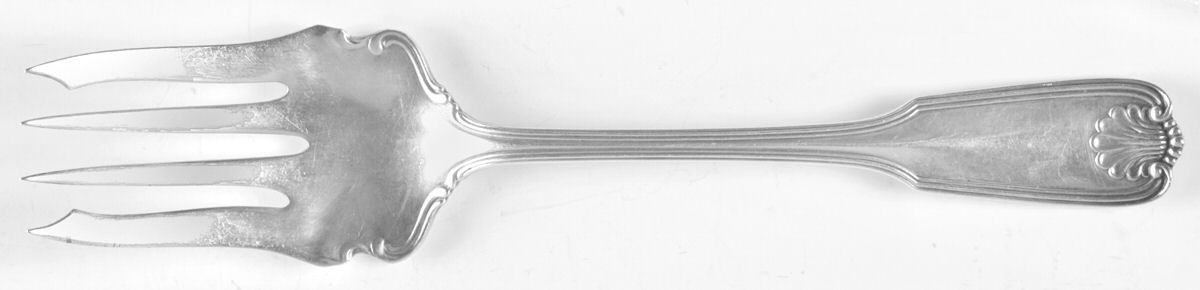 Benjamin Franklin (Sterling, "Towle") Large Solid Cold Meat Serving Fork by Towle Silver-1