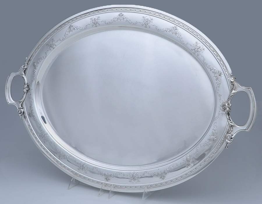 Candlelight-Chased (Sterling, Hollowware) 24" Waiter Tray by Towle Silver-1