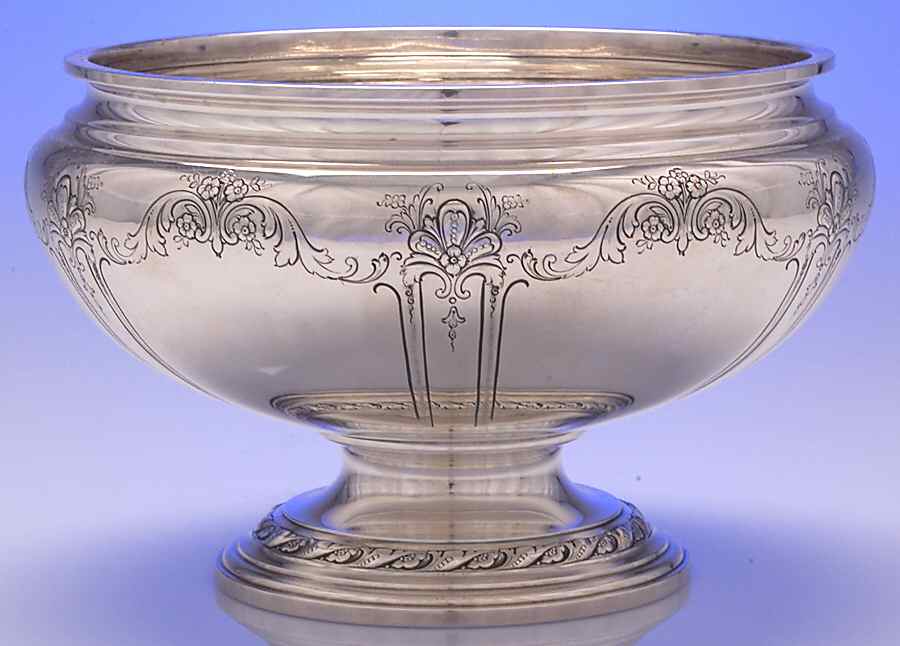 Candlelight-Chased (Sterling, Hollowware) 8" Round Footed Centerpiece by Towle Silver-1