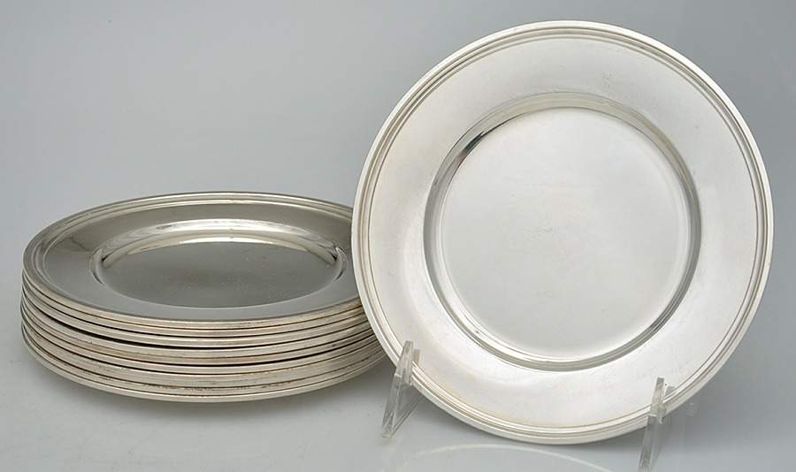 Hamilton (Sterling, Hollowware) Bread & Butter Plate - Set of 11 by Tiffany & CO SILVER-1