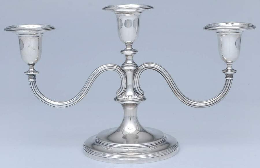 Hamilton (Sterling, Hollowware) 7" 3 Light Candelabra by Tiffany & CO SILVER-1
