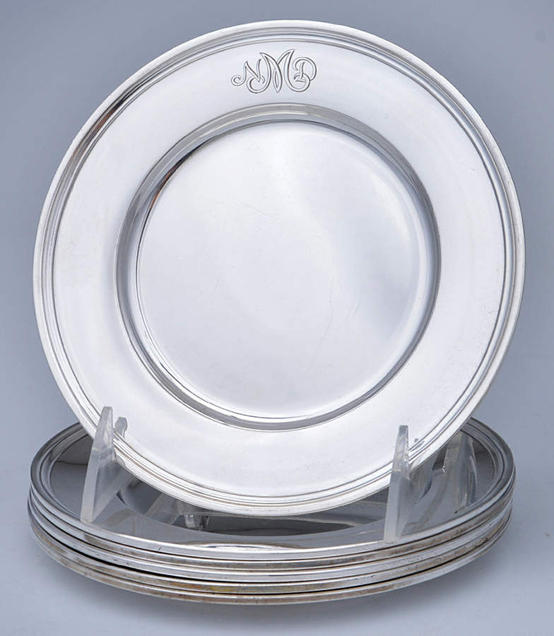 Hamilton (Sterling, Hollowware) Bread & Butter Plate - Set of 6 by Tiffany & CO SILVER-1