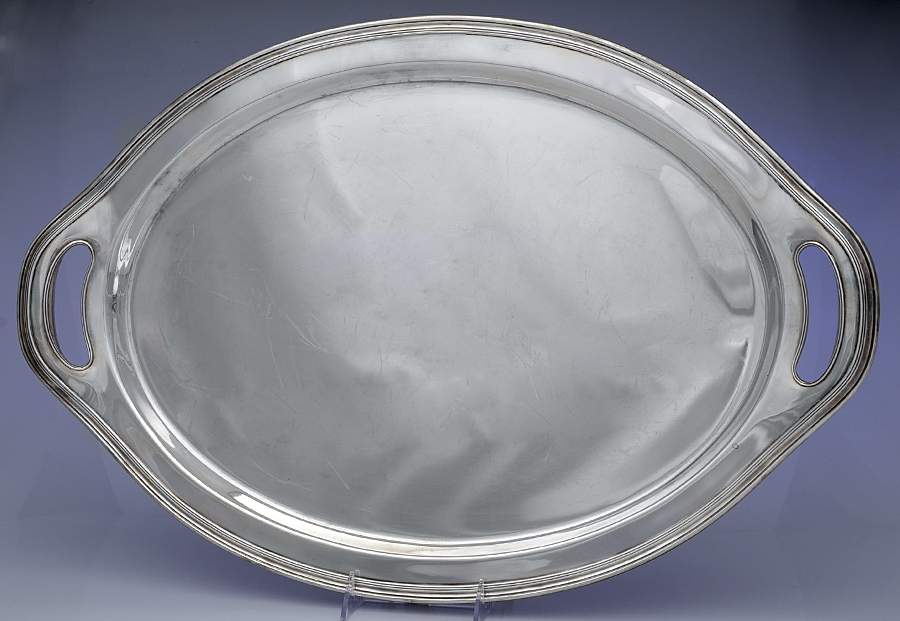 Hamilton (Sterling, Hollowware) Large Sterling Waiter Tray by Tiffany & CO SILVER-1