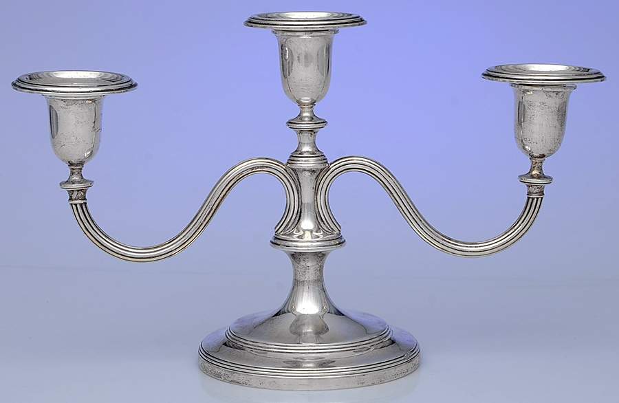 Hamilton (Sterling, Hollowware) 7" 3 Light Candelabra by Tiffany & CO SILVER-1