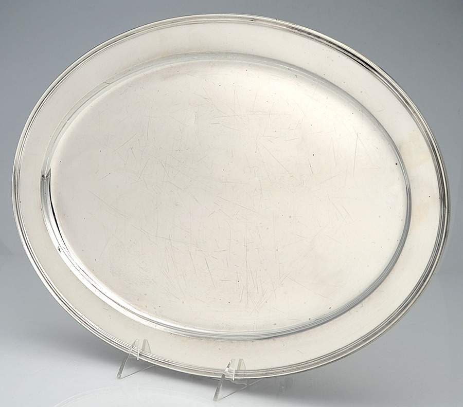 Hamilton (Sterling, Hollowware) 16" Oval Serving Platter by Tiffany & CO SILVER-1