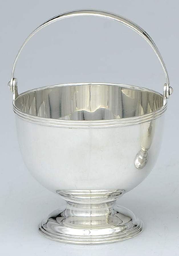 Hamilton (Sterling, Hollowware) Sterling Sugar Basket with Handle by Tiffany & CO SILVER-1