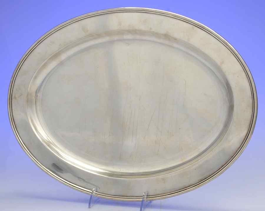 Hamilton (Sterling, Hollowware) 18" Oval Serving Platter by Tiffany & CO SILVER-1
