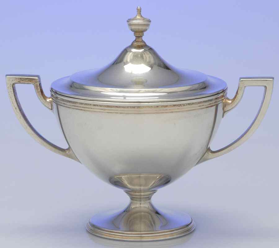 Hamilton (Sterling, Hollowware) Sugar Bowl & Lid by Tiffany & CO SILVER-1