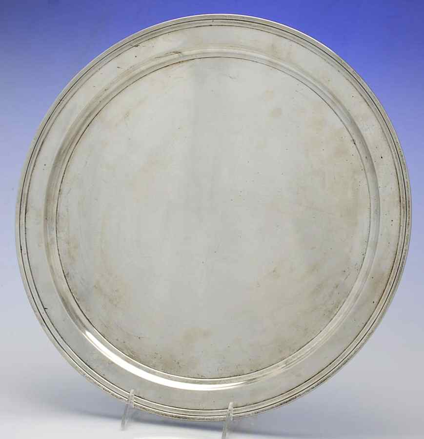 Hamilton (Sterling, Hollowware) 15" Round Tray by Tiffany & CO SILVER-1