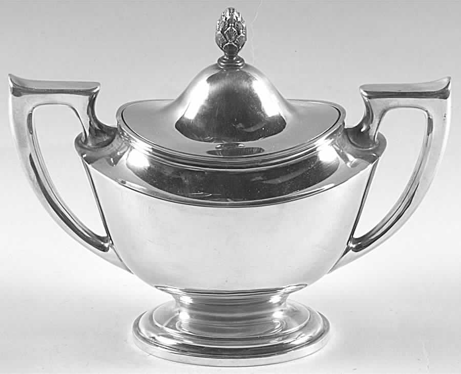 Lafayette (Sterling, Hollowware, 7680) Sugar Bowl & Lid by Towle Silver-1