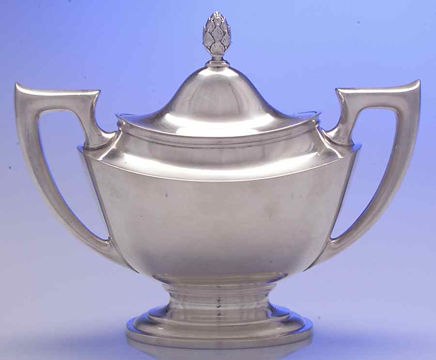 Lafayette (Sterling, Hollowware, 7680) Sugar Bowl & Lid by Towle Silver-1