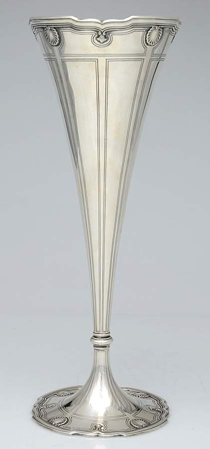Shell & Thread (Sterling, Hollowware) 14" Trumpet Vase by Tiffany & CO SILVER-1