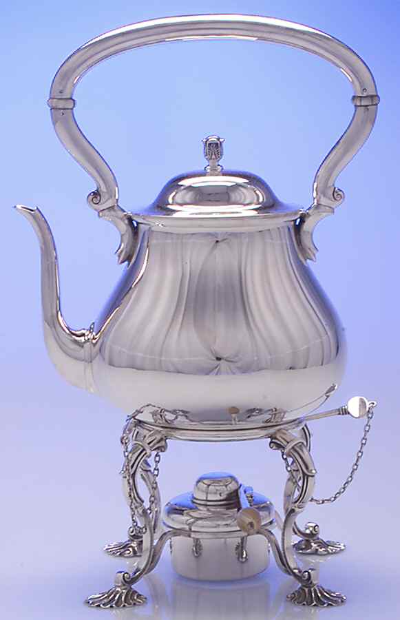 Lamerie (Sterling, Hollowware) Demi Kettle, Stand & Burner by Tuttle-1