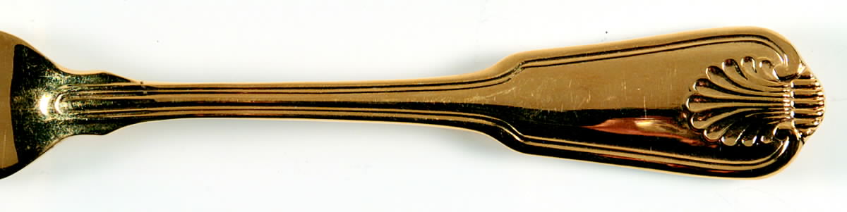Golden London Shell (Gold Electroplate) Fork by Towle Silver-1