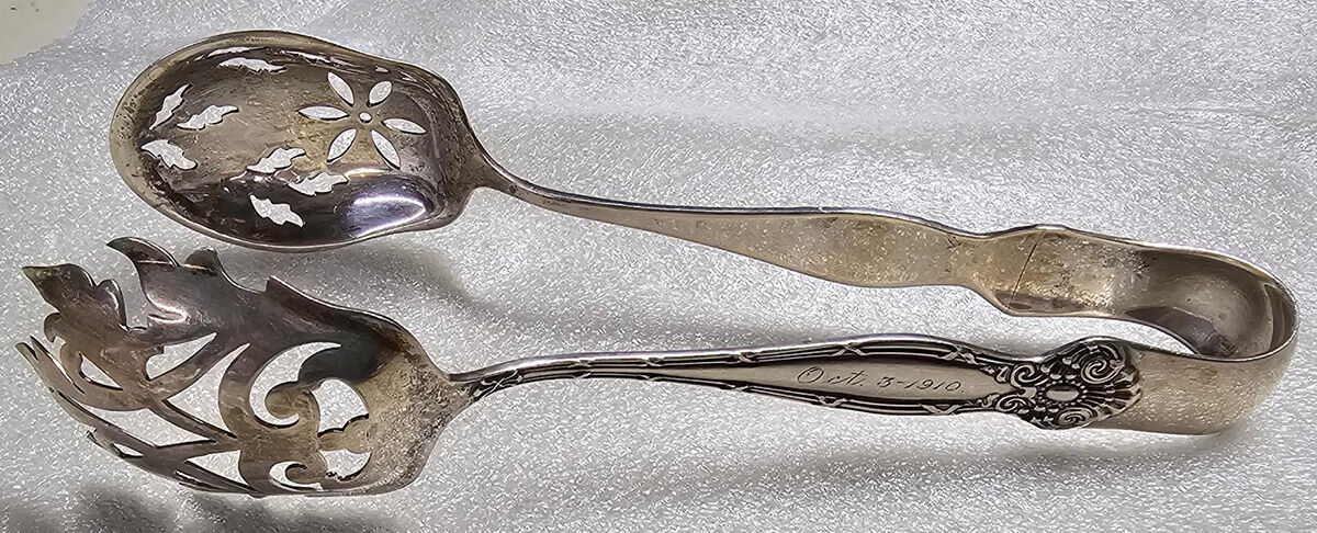 Empire (Sterling, 1894) Large Ice Serving Tongs by Towle Silver-1