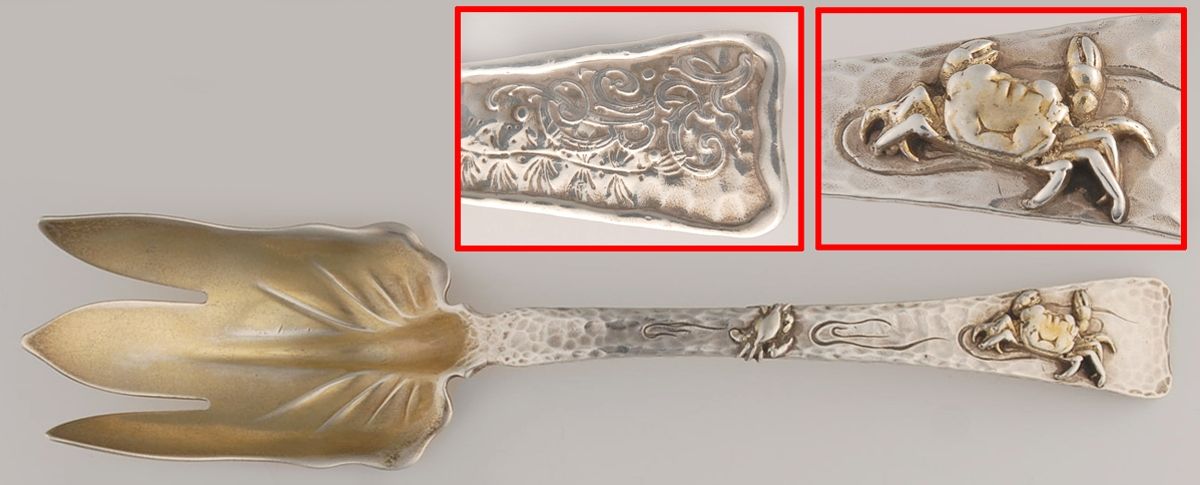 Lap-Over-Edge (Applied) Solid Salad Serving Fork by Tiffany & CO SILVER-1