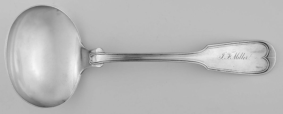 Plain Thread (Coin) Solid Gravy Ladle by Theodore Evans-1
