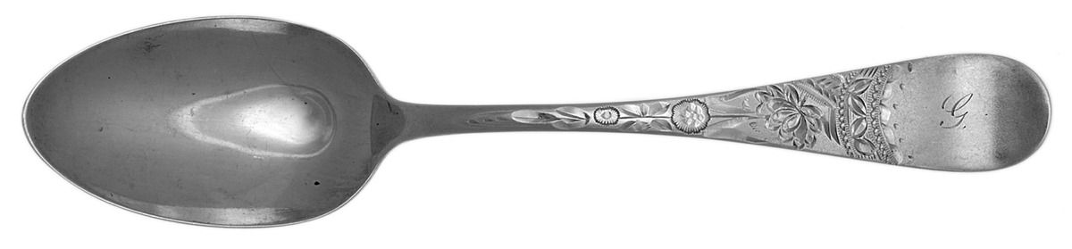 NO. 50 (STERLING) Monogram Teaspoon by Towle Silver-1