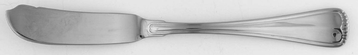 Hamilton (Stainless, All Glossy, China) Flat Handle Master Butter Knife by Towle Silver-1