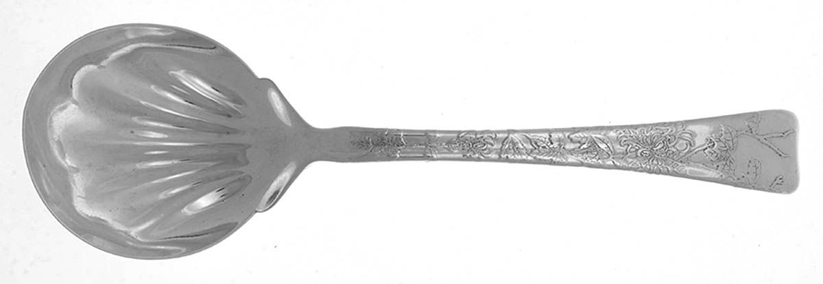 Lap-Over-Edge (Engraved) Spoon-Vegetable/Serving-Solid by Tiffany & CO SILVER-1
