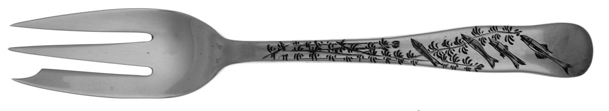Lap-Over-Edge (Engraved) Oyster Fork (Variant) by Tiffany & CO SILVER-1