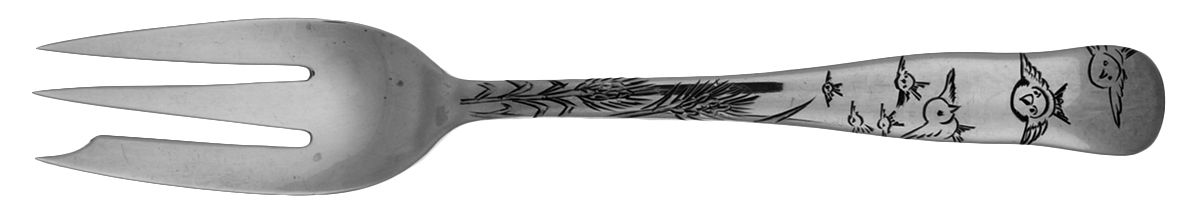 Lap-Over-Edge (Engraved) Oyster Fork (Variant) by Tiffany & CO SILVER-1